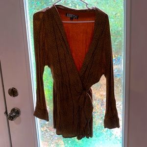 Audrey 3+1 low cut cheetah print romper